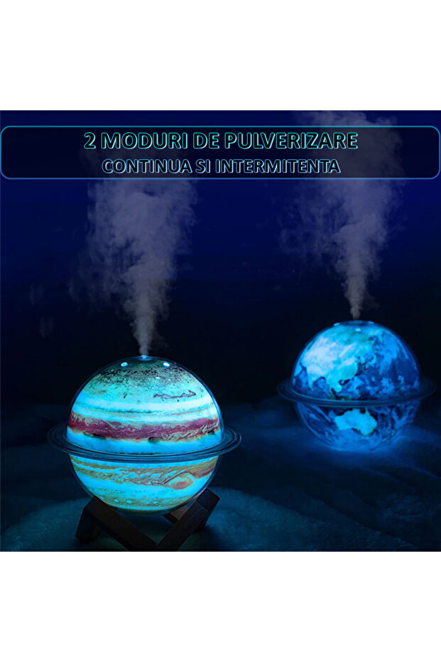 Air Humidifier, With Aromatherapy Diffuser Jupiter Planet Shape, Ambient Lighting - 6