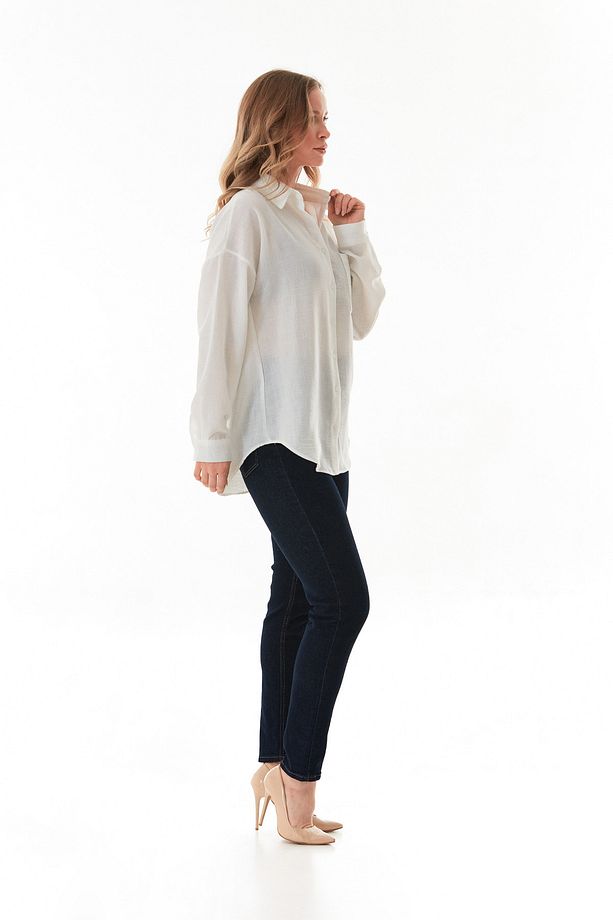 Basic Tek Cepli Oversize Gömlek - 5