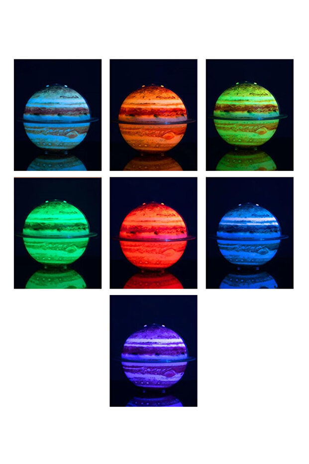 Air Humidifier, With Aromatherapy Diffuser Jupiter Planet Shape, Ambient Lighting - 5
