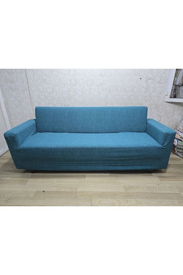 A Kaliteli Jakarlı Yarı Kaplama 3 3 1 1 Çubuk Desen Lastikli Kanepe,koltuk Örtüsü, Kılıfı Takımı - 5