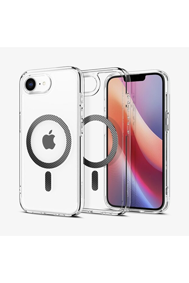 Ultra Hybrid MagFit for iPhone 16E case [MagSafe compatible] (2025) - Clear Carbon Fiber
