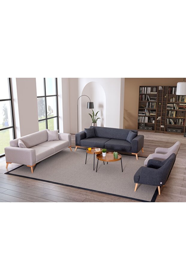 BABİL KOLTUK TAKIMI, KREM - 8