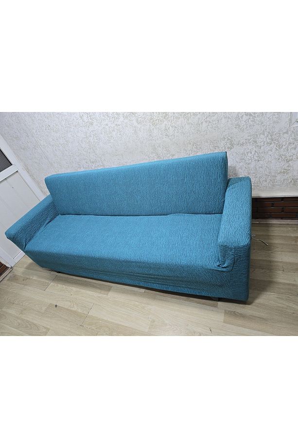 A Kaliteli Jakarlı Yarı Kaplama 3 3 1 1 Çubuk Desen Lastikli Kanepe,koltuk Örtüsü, Kılıfı Takımı - 3
