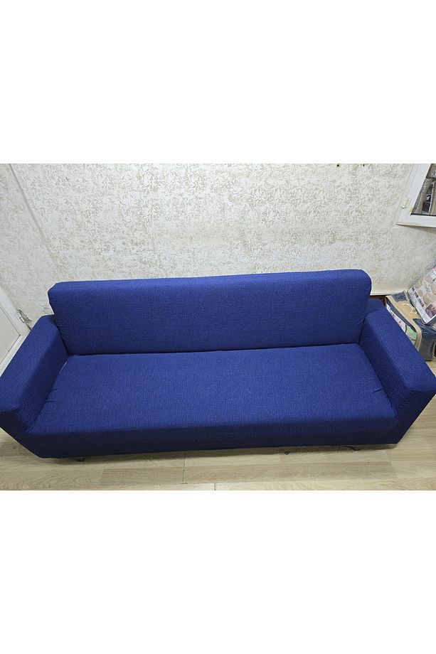 A Kaliteli Jakarlı Yarı Kaplama 3 3 1 1 Çubuk Desen Lastikli Kanepe,koltuk Örtüsü, Kılıfı Takımı - 6