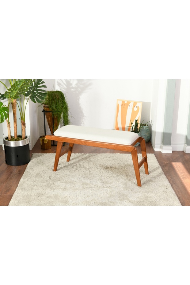 PALACE İSKANDİNAV BENCH, KREM CEVİZ - 3