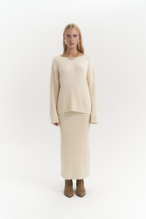Arne Beige Doppelstrick-Set - 2