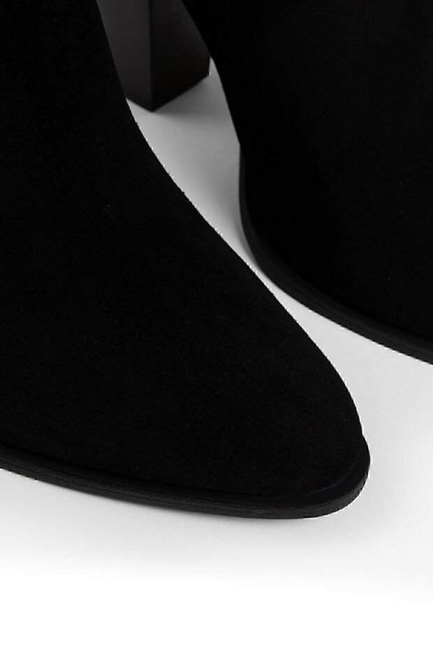 Hakiki Süet Siyah Kadın Bot - 2