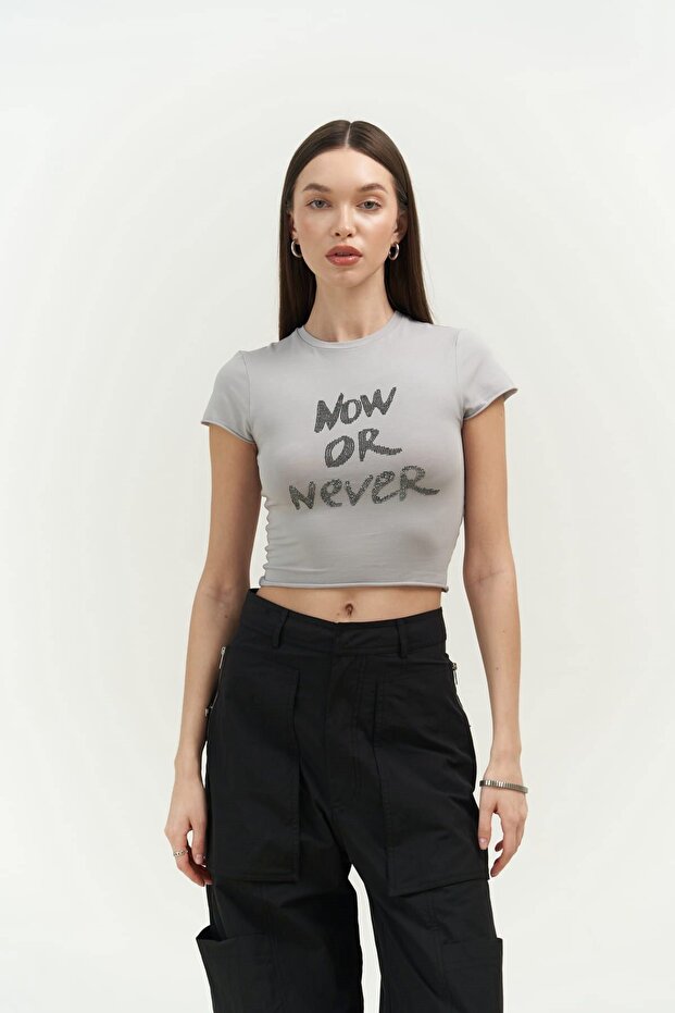 Now Or Never Gray Combed Cotton Crop