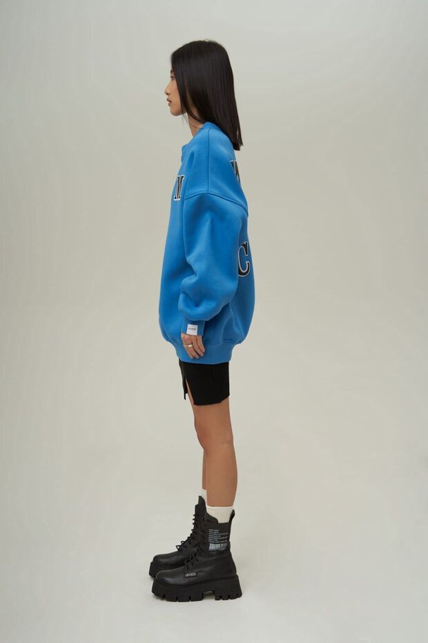 Venera Mavi Oversize Sweatshirt - 4