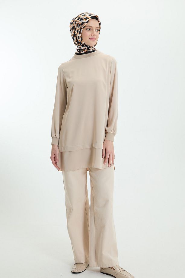 Uzun Kollu Basic Tunik - 4