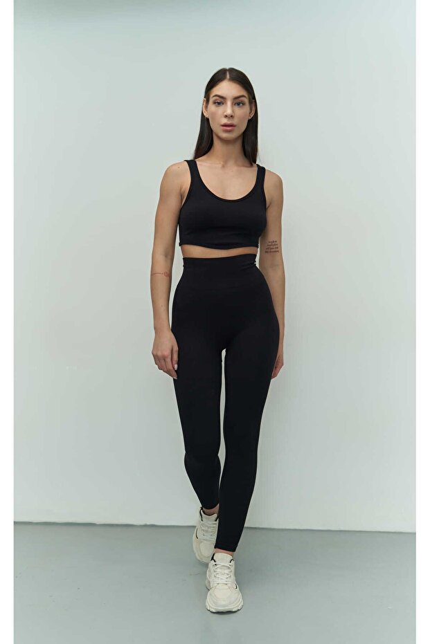 Niko Fitilli Siyah Crop - 6