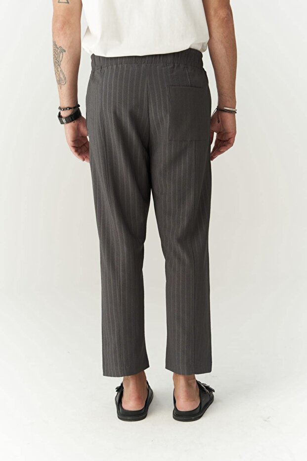 Robin Rachel Örme Kumaş Antrasit Pantolon - 4