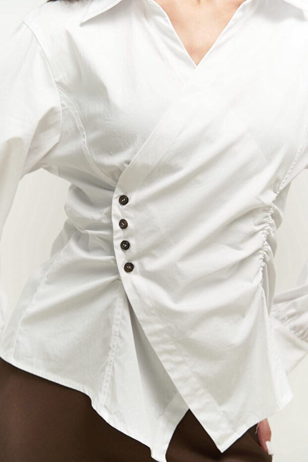 Micky Beyaz Gömlek - 4