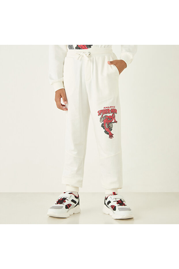 بنطال رياضي بطبعة سبايدر مان مع رباط للإغلاق - 1