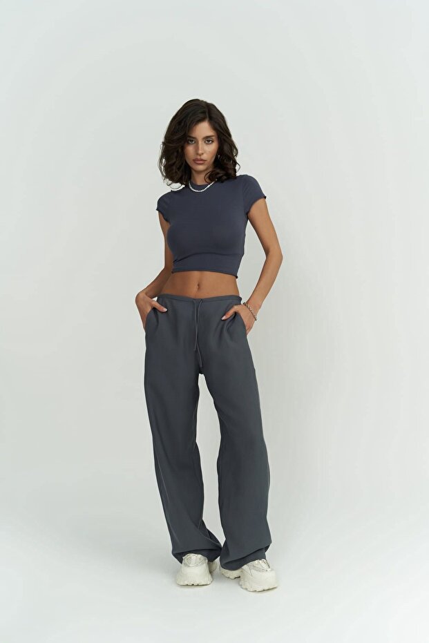 Paris Anthracite Basic Trousers - 1