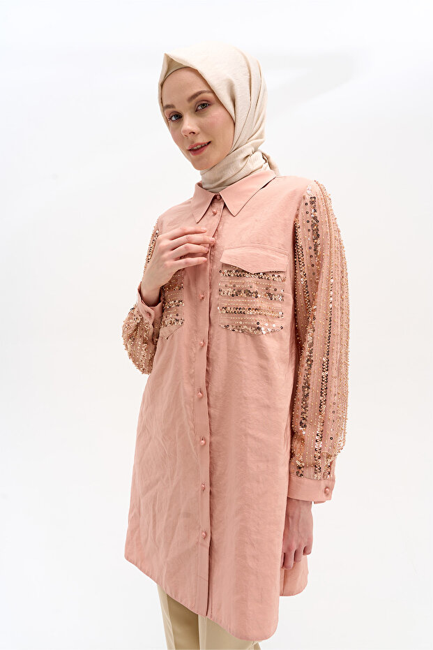 Pul Payetli Paraşü Tunik - 4
