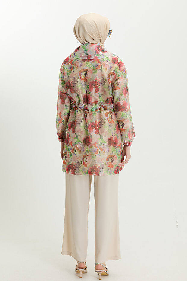 Düğmeli Organze Kap - 6