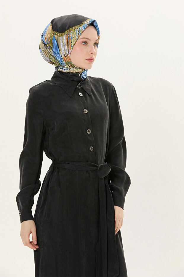 Düğmeli Kuşaklı Tulum - 4