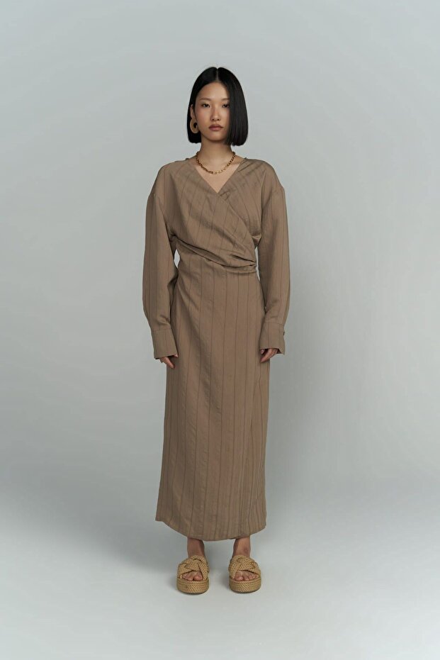 Rochie Bella Midi Mink - 2