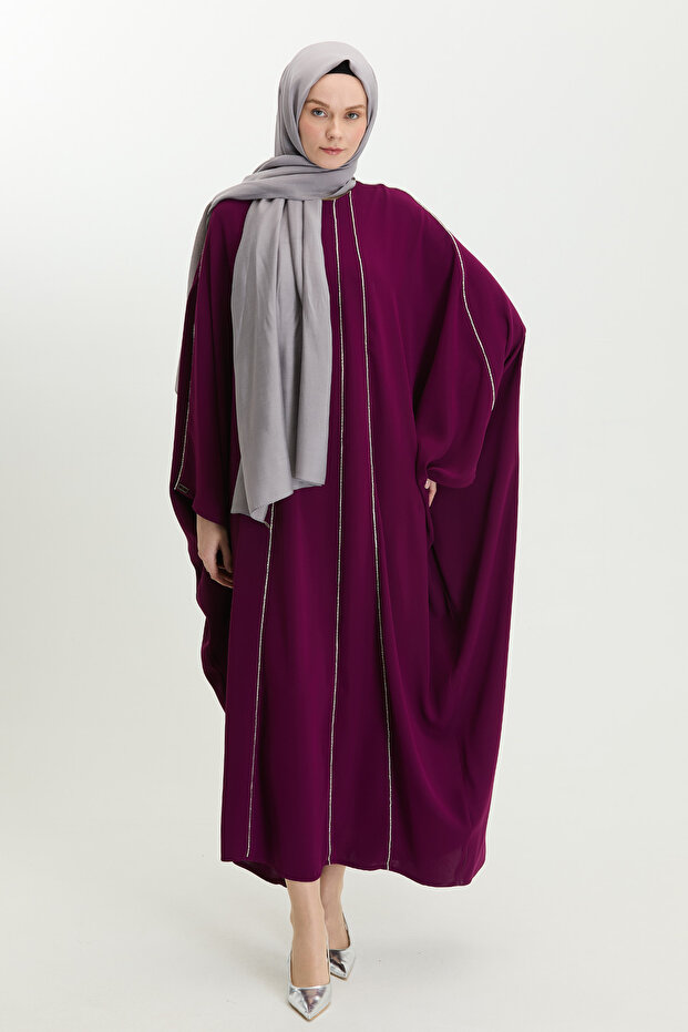 Taş Detaylı Abaya - 1