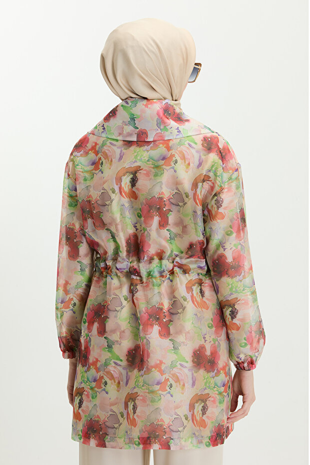 Düğmeli Organze Kap - 5