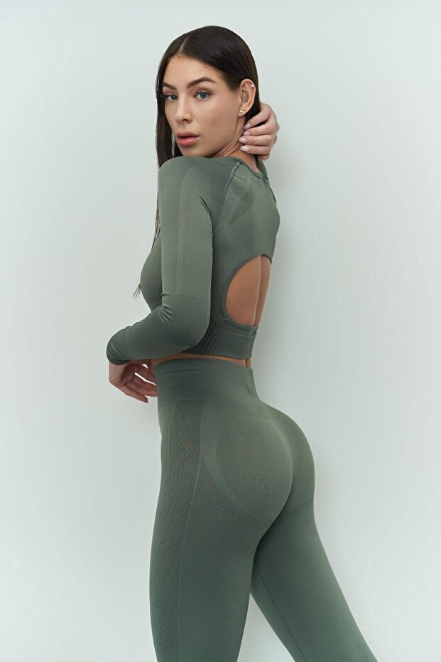 Sandra Green Langarm-Crop - 1