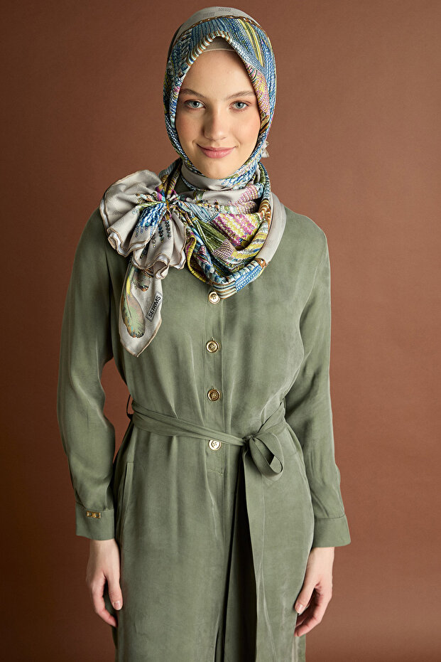 Düğmeli Kuşaklı Tulum - 4