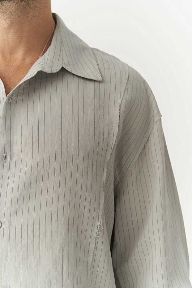 Dylan Gri Erkek Gömlek - 5