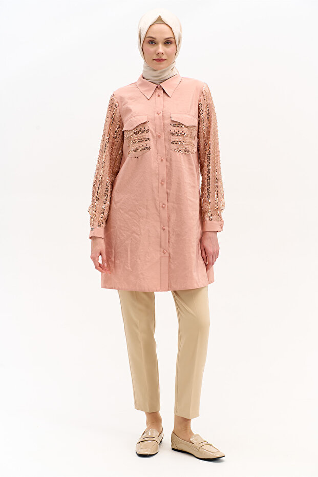 Pul Payetli Paraşü Tunik - 1