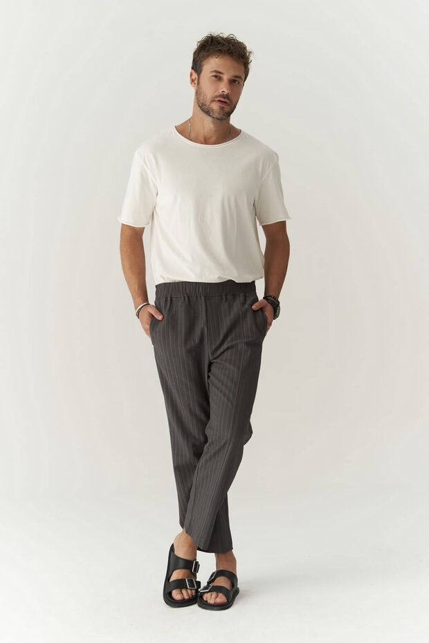 Robin Rachel Örme Kumaş Antrasit Pantolon - 7