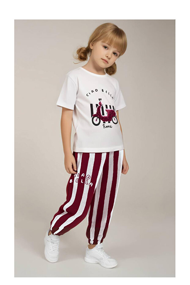 Colorful Patterned Children's Bottom and Top Set