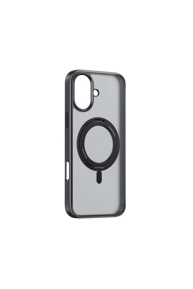Skyring Series 360 ° Magsafe iPhone 16 Plus Phone Case with Stand - Black