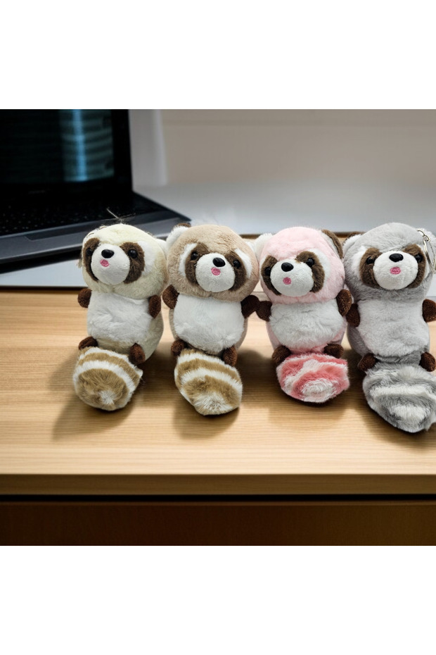 Raccoon Animal Plush Keychain Cute Good Quality Colorful Color Optional 1Pcs