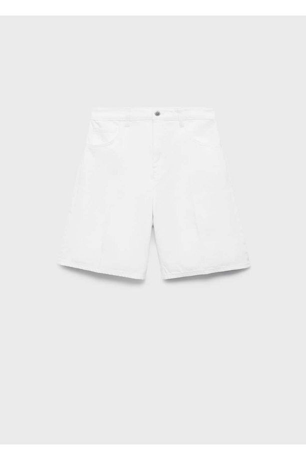 Yüksek Belli Bermuda Denim Şort - 3