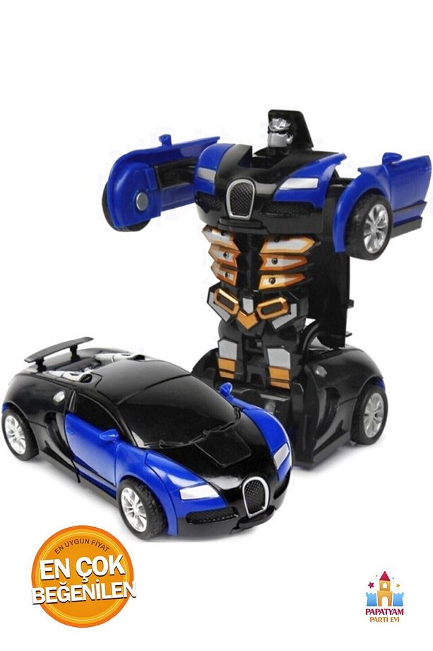 Bugatti Transformens Robot Araba Oyuncak: Kendiliğinden Dönüşen Hareketli Model - 1