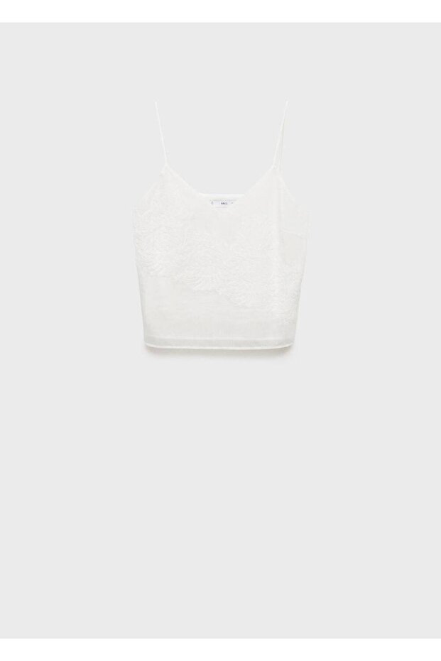 Dantel askılı bluz - 3