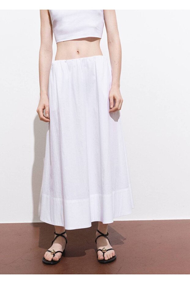 Evaze pamuklu etek - 1