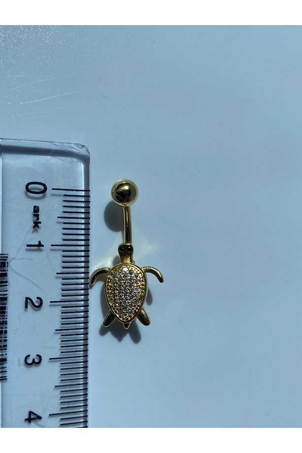 Göbek Piercing Çelik Kaplumbağa Figürlü - 6