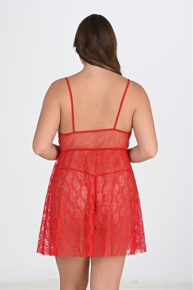 Large Size Red Nightgown 3040