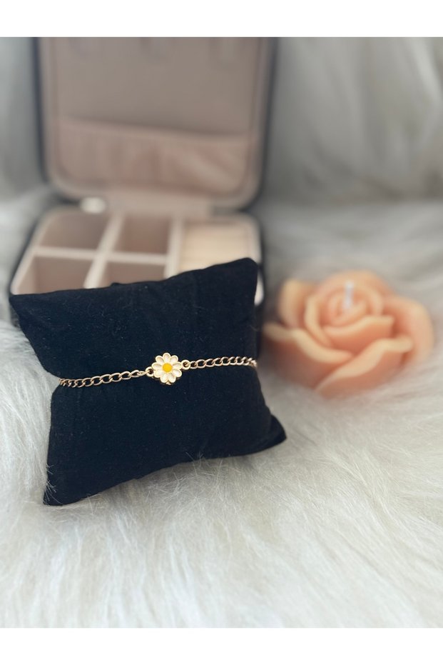 Daisy Detailed Bracelet, Gift for Couples, Wife, Lover, Friend, Mother