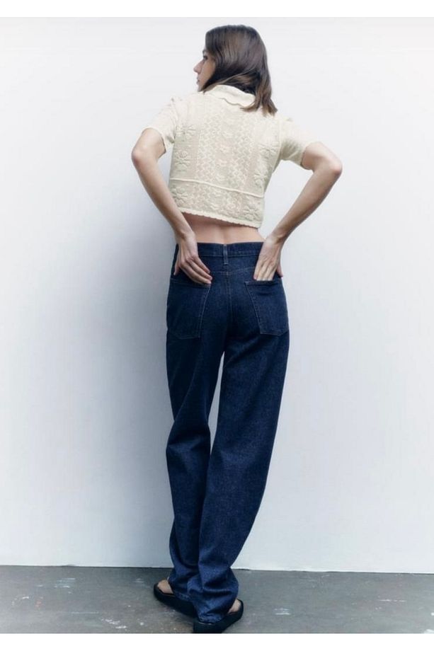 Hırka Ince Triko Esnek Doku Crop Top Bej - 6