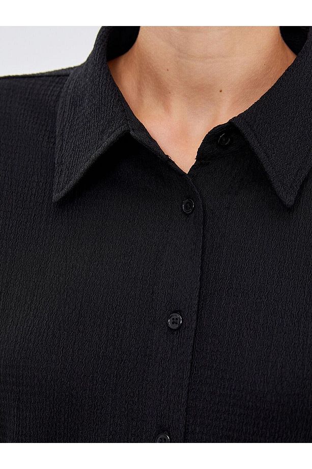 LCW Modest Dokulu Oversize Kadın Gömlek Tunik (S5) - 3