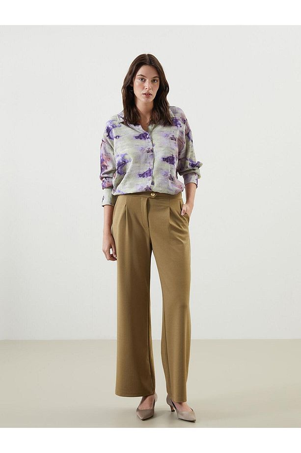 LCW Vision Loose Fit Krep Kadın Pantolon (S5) - 1