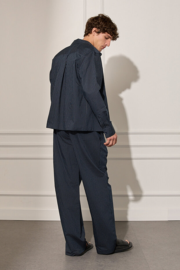 Oversıze Cızgılı Gomlek - 4