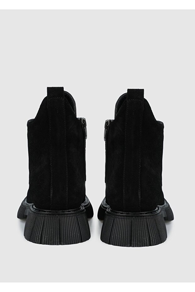 Siyah Deri Kadın Bot - 4