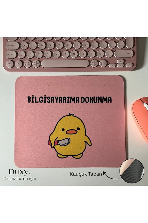 Sevimli Civciv Mouse Pad, 21x17 cm, Kaymaz Taban, Ev, Ofis ve Oyun için Rahat ve Yumuşak Mousepad - 1