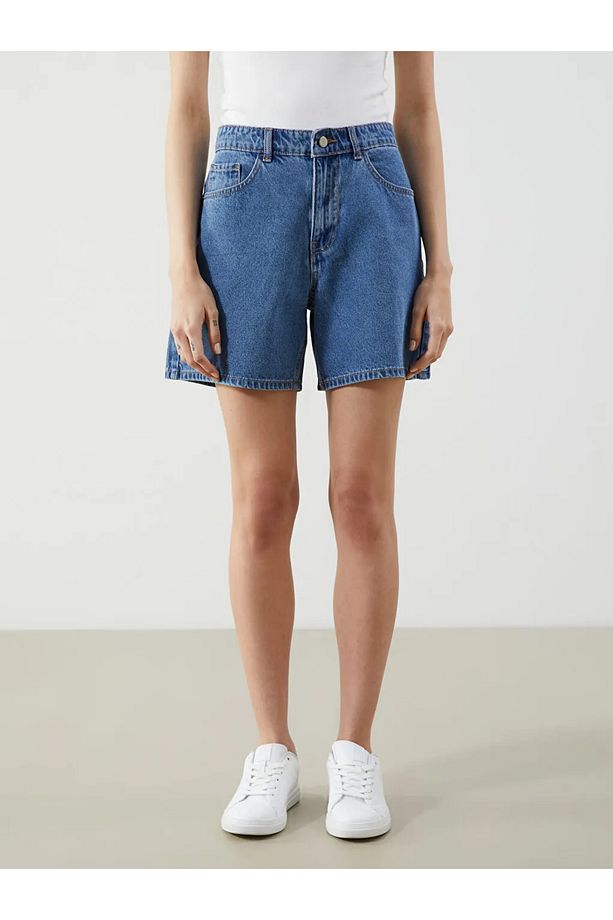 LCW Jeans Indigo Standart Fit Kadın Jean Şort - 2