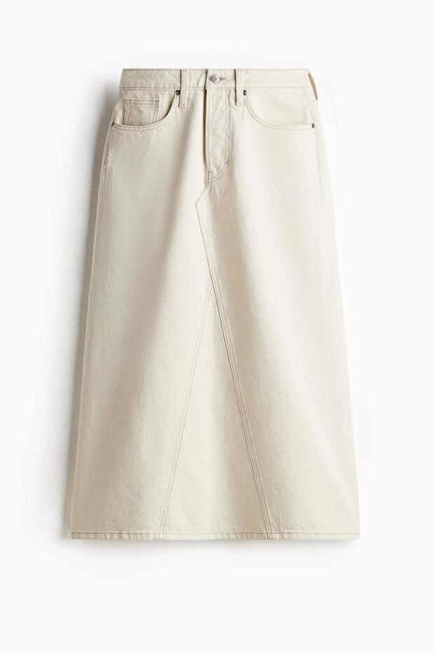 A-line denim skirt