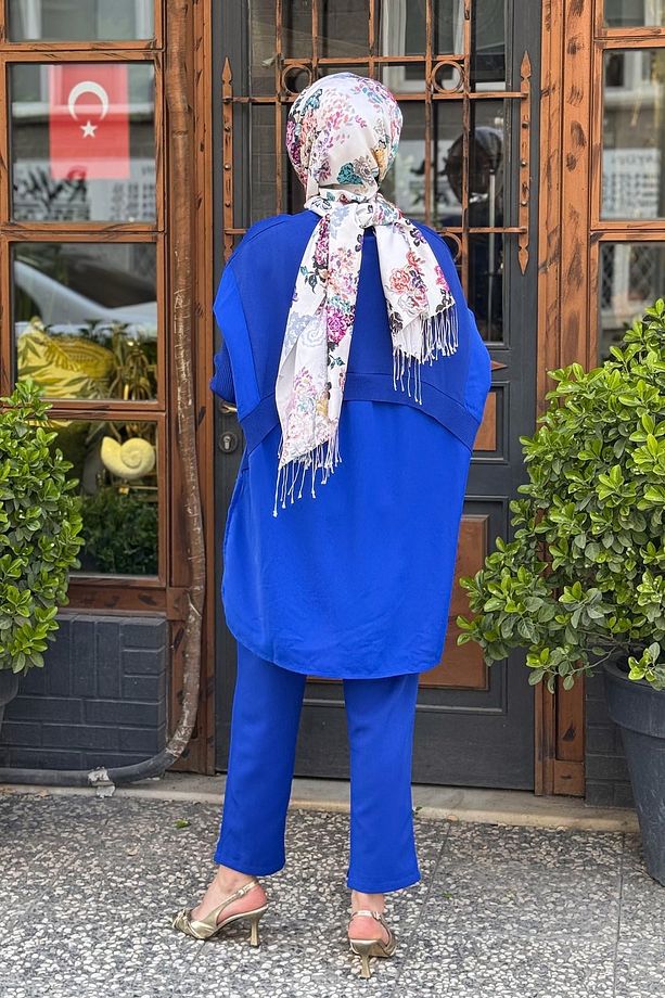 İNVEE Tunik 6883 Saks Mavi - 4