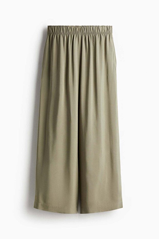 Cropped pull-on trousers